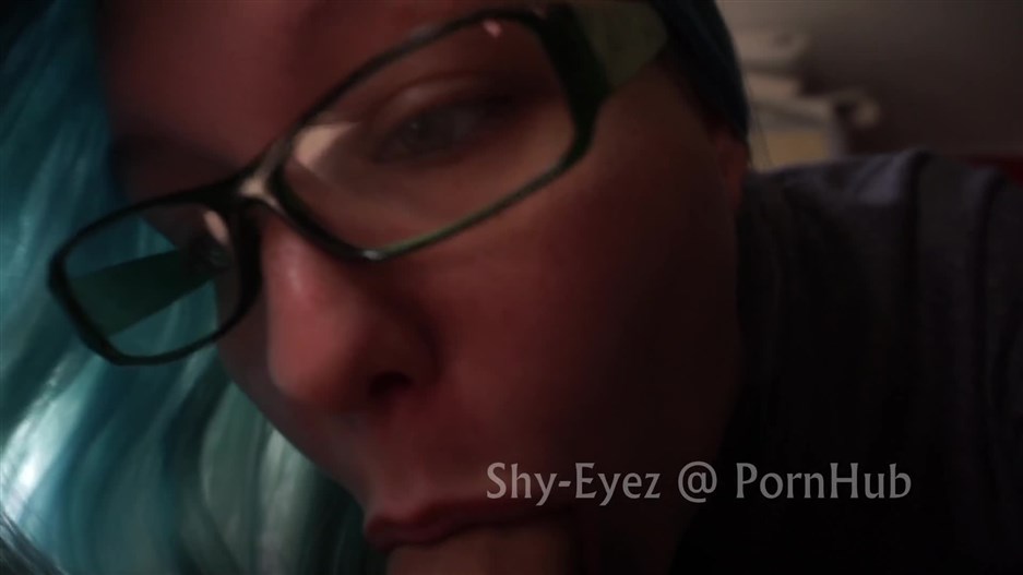 PornHub 2022 ShyEyez Blue Hair Girl With Glasses Sucks Dick Begging For Cum To Swallow Deleted Video